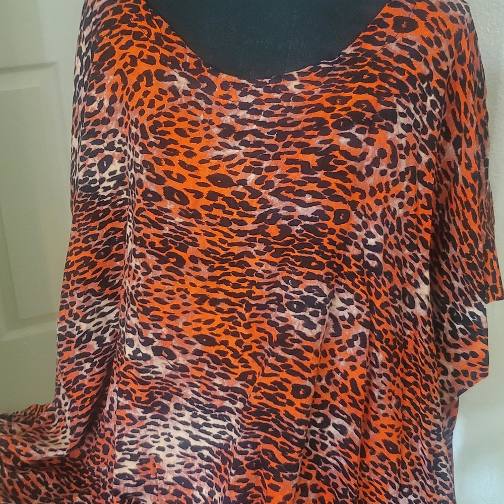 Ok Mike Tunic Shirt One Size Orange/black